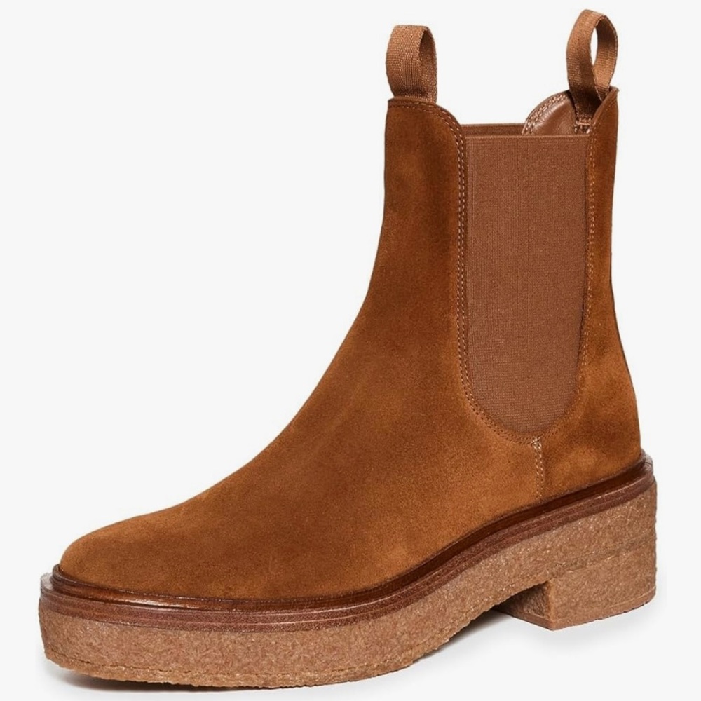 Loeffler Randall Suede Raquel Chelsea Boots in Cacao